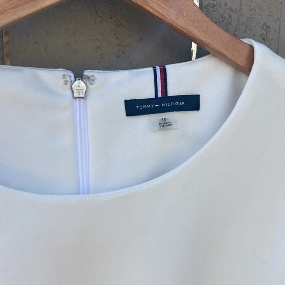 Tommy Hilfiger Scuba Crepe Colorblock Sheath Dress Sz 10 - Picture 3 of 5